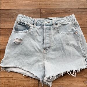 Wild Fable Light Wash Frayed Denim Shorts